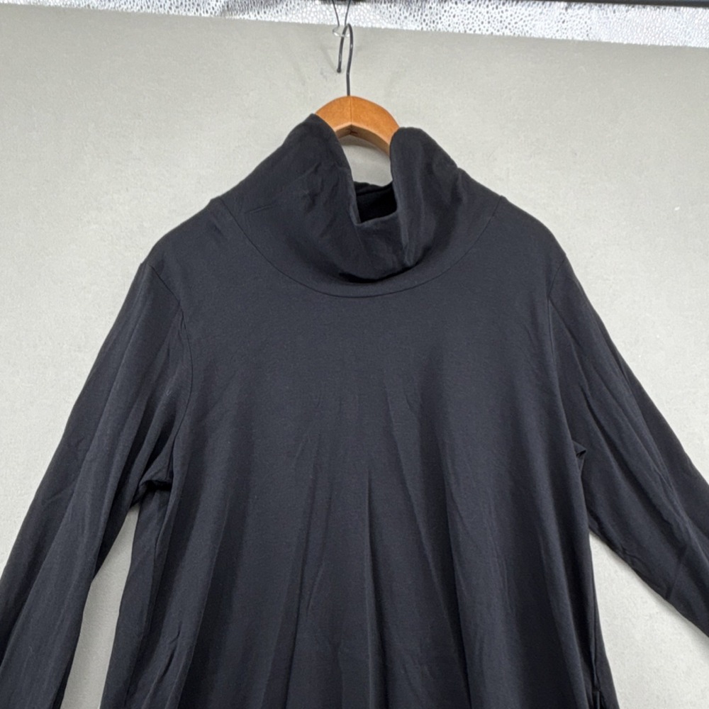 Pure Jill Cowl Neck Tunic Dress‎ L Lagenlook Swing Pima Cotton Tencel Pockets - Picture 4 of 13